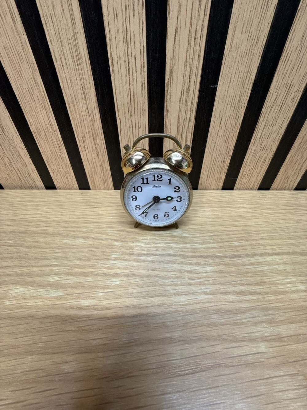 Vintage Linden Miniature Twin Bell Alarm Clock Japan